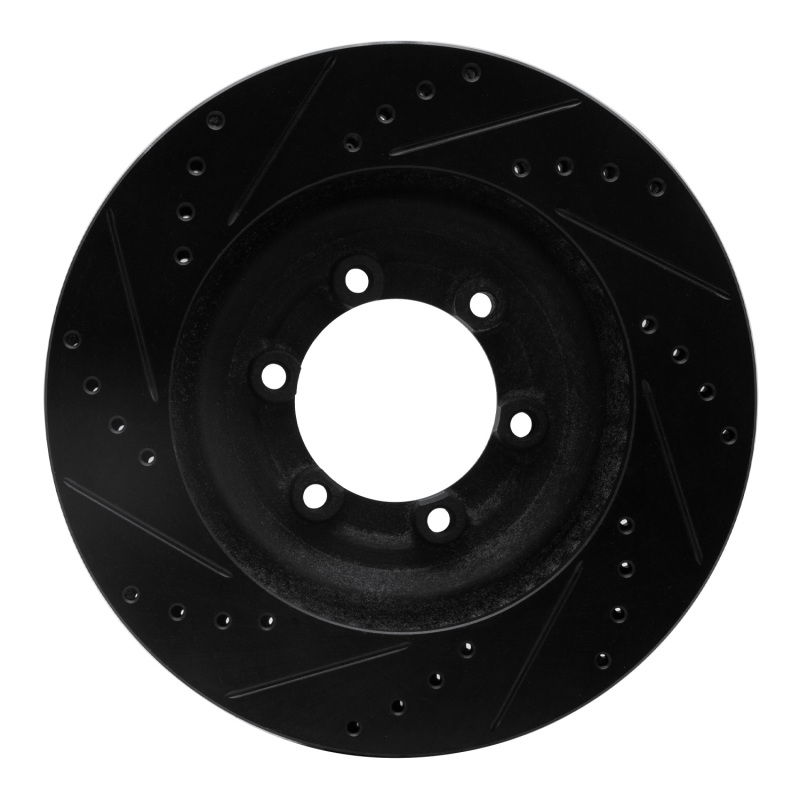 Chevrolet Colorado Brake Rotor (1) - Front Right - R1 Concepts - Drilled & Slotted - Black - `12-`18